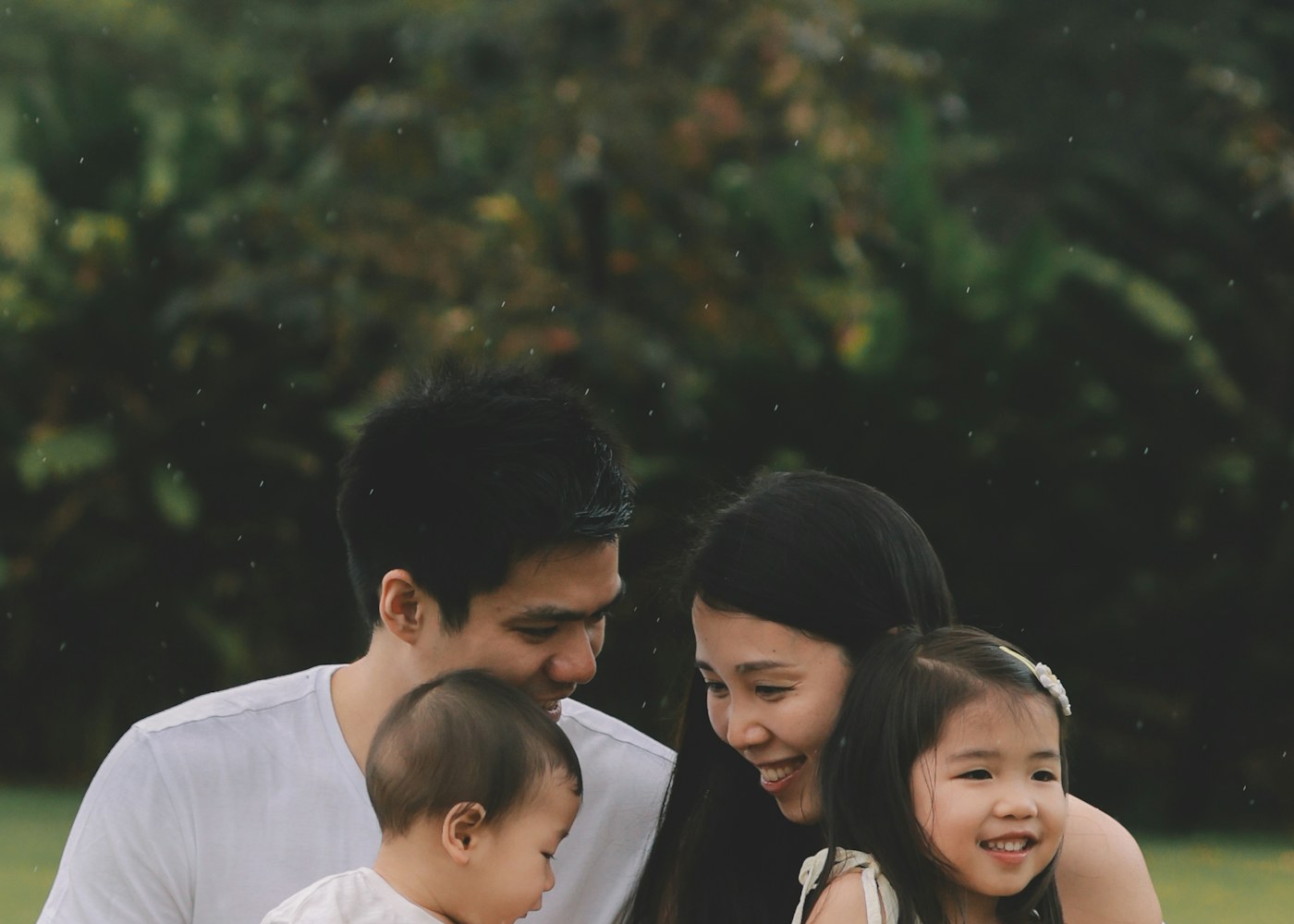 A family enjoying time together outdoors
